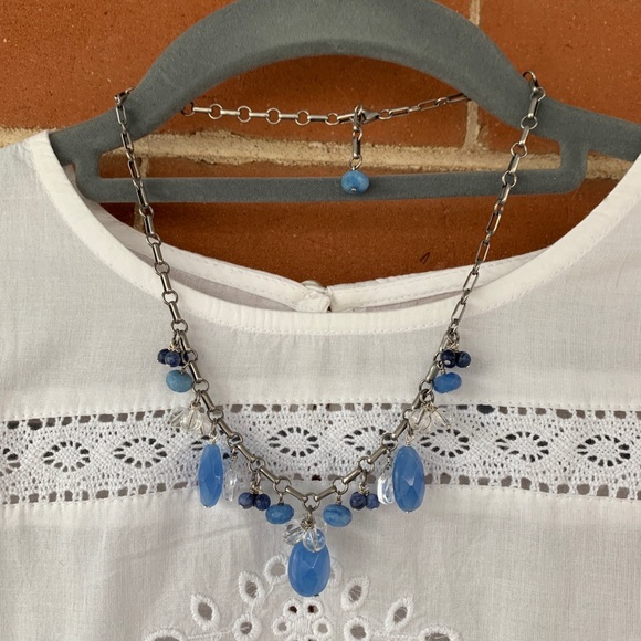 EXTREMELY RARE SILPADA Blue Quartz 925 Necklace - Picture 2 of 8